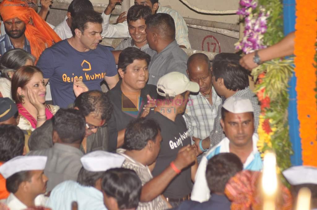 Salman Khan at Salman Khan's Ganpati Visarjan on 20th Sept 2012