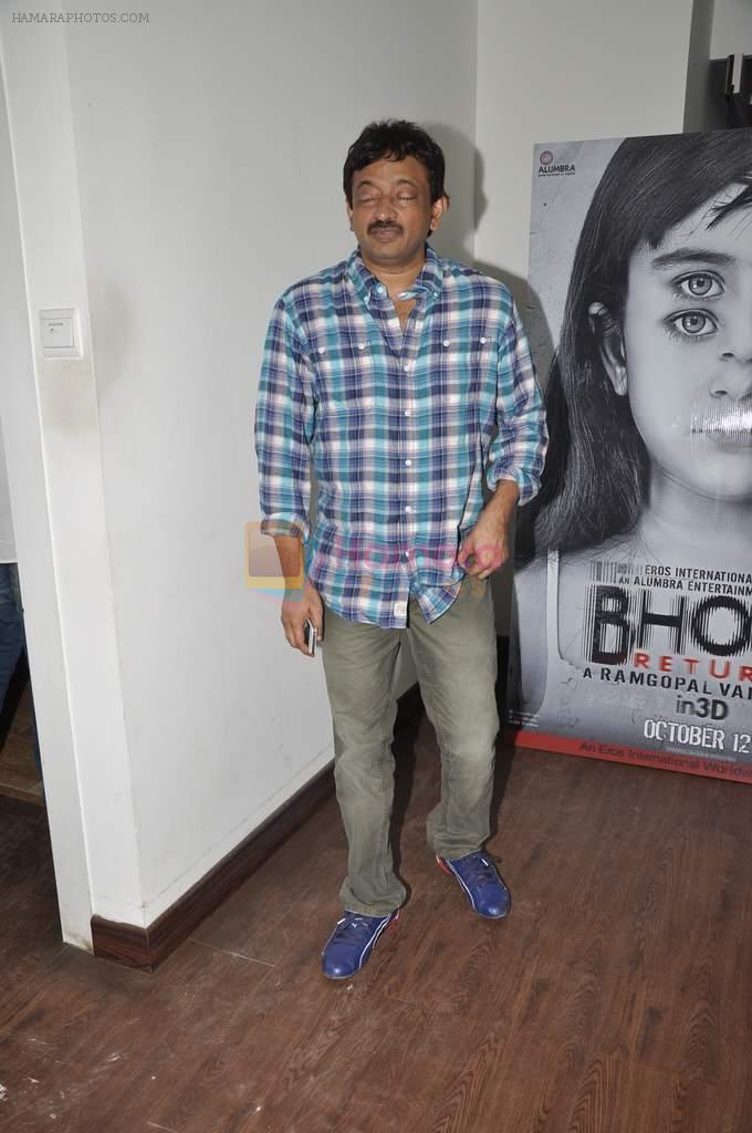 Ram Gopal Varma at 3D preview of RGV's Bhoot Returns in Juhu, Mumbai on 22nd Sept 2012