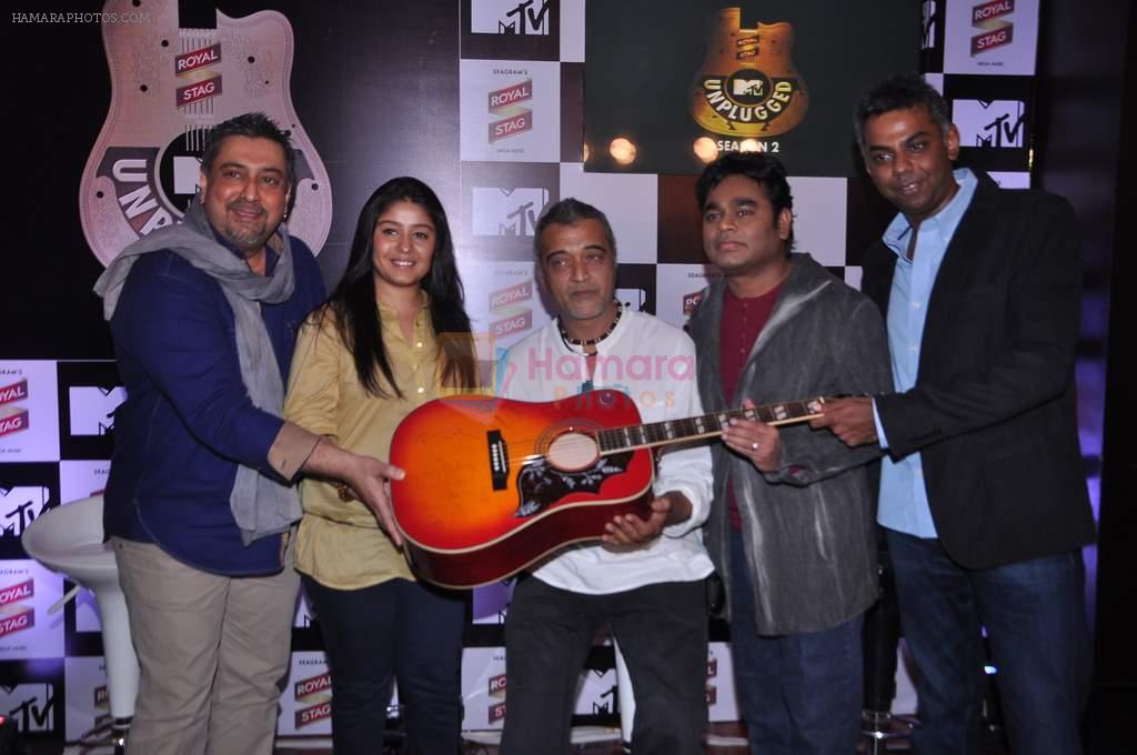 Sunidhi Chauhan, Lucky Ali, A R Rahman  at MTV Unplugged Season 2 launch in J W Marriott on 27th Sept 2012