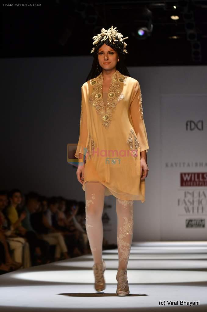 Model walk the ramp for Kavita Bhartia Show at Wills Lifestyle India Fashion Week 2012 day 2 on 7th Oct 2012