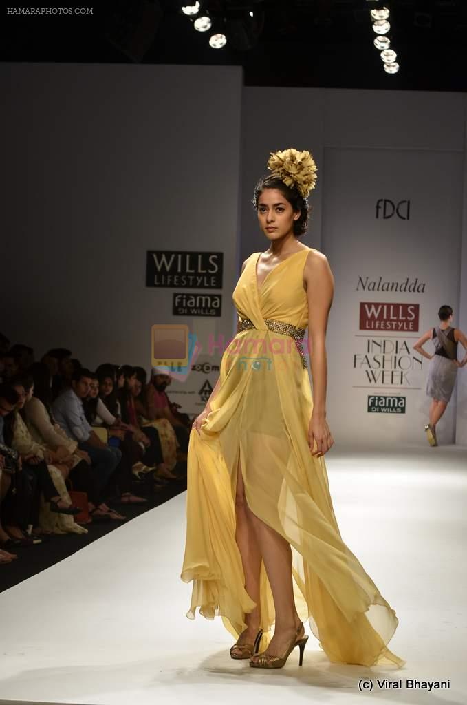 Model walk the ramp for Nalandda Show at Wills Lifestyle India Fashion Week 2012 day 3 on 8th Oct 2012