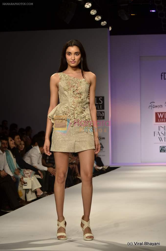 Model walk the ramp for James Ferreira Show at Wills Lifestyle India Fashion Week 2012 day 2 on 7th Oct 2012