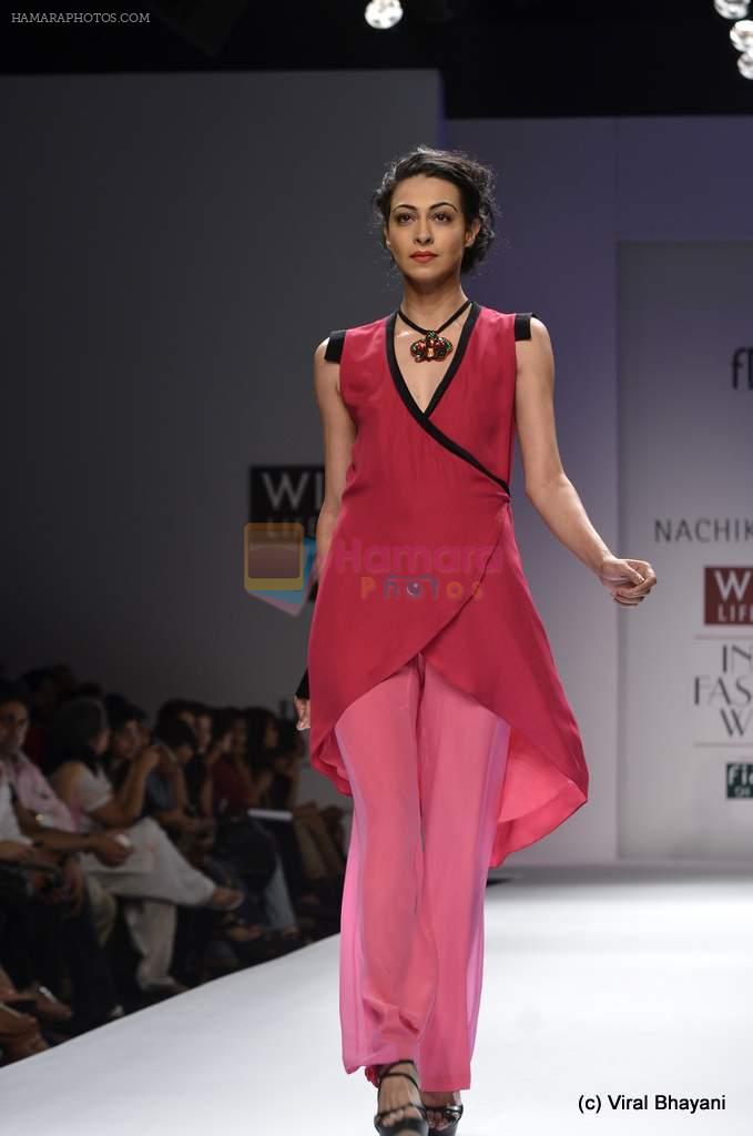 Model walk the ramp for Nachiket Barve Show at Wills Lifestyle India Fashion Week 2012 day 3 on 8th Oct 2012