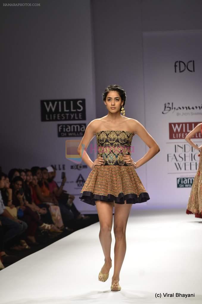 Model walk the ramp for Bhanuni by Jyoti Sharma Show at Wills Lifestyle India Fashion Week 2012 day 3 on 8th Oct 2012