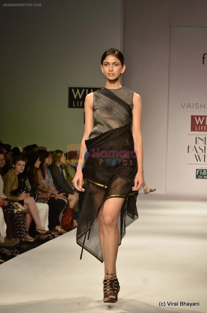 Model walk the ramp for Vaishali S Show at Wills Lifestyle India Fashion Week 2012 day 4 on 9th Oct 2012