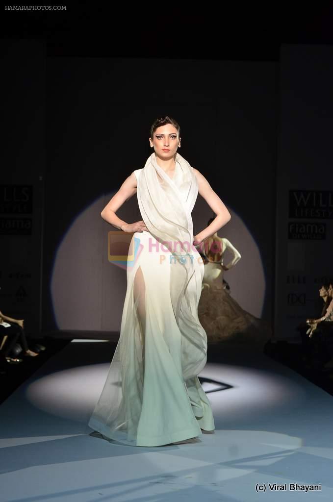 Model walk the ramp for Gauri and Nainika Show at Wills Lifestyle India Fashion Week 2012 day 4 on 9th Oct 2012