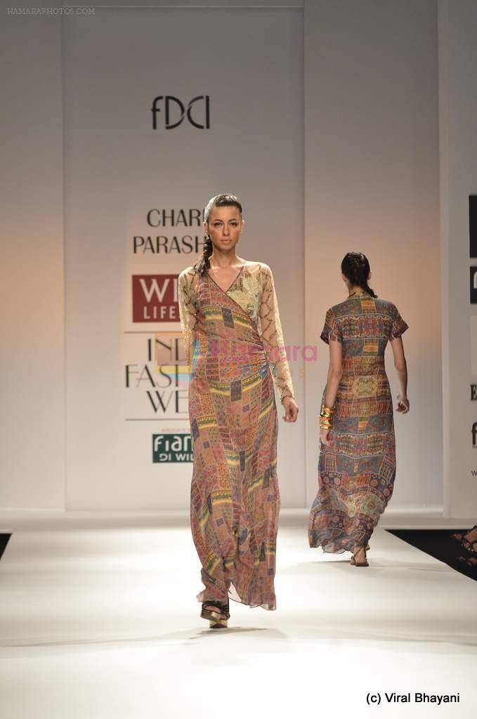 Model walk the ramp for Charu Parashar Show at Wills Lifestyle India Fashion Week 2012 day 5 on 10th Oct 2012