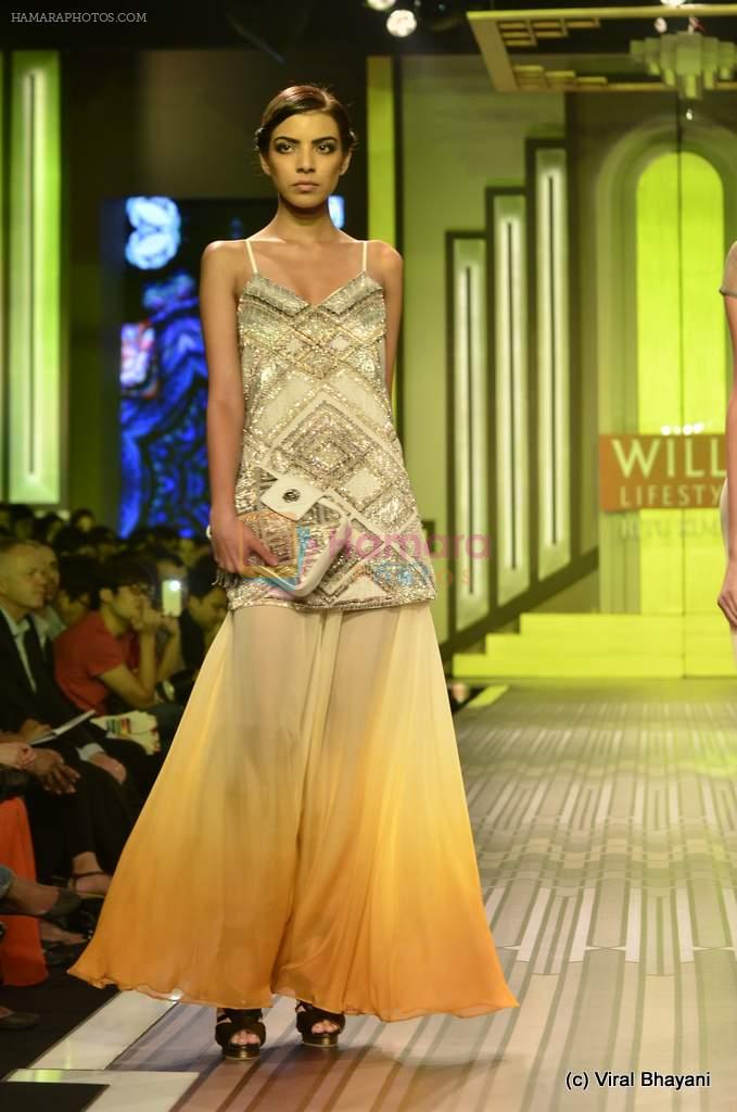 Model walk the ramp for Amrish Kumar Show at Wills Lifestyle India Fashion Week 2012 day 5 on 10th Oct 2012