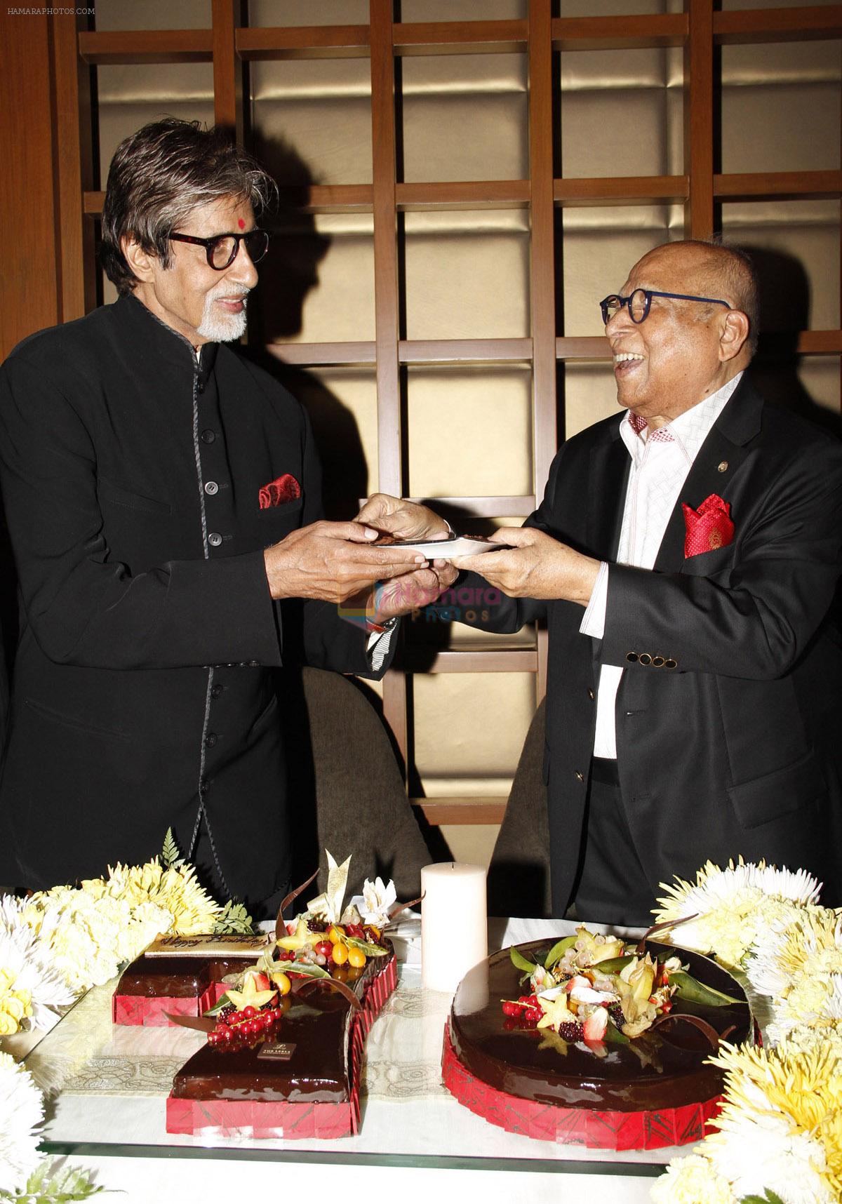 Amitabh Bachchan and Capt. Nair at the 70th birthday celebrations of Mr. Bachchan, at The Leela Mumbai