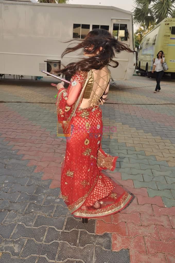 Sanjeeda Sheikh at Star Plus Dandia shoot in Malad, Mumbai on 15th Oct 2012