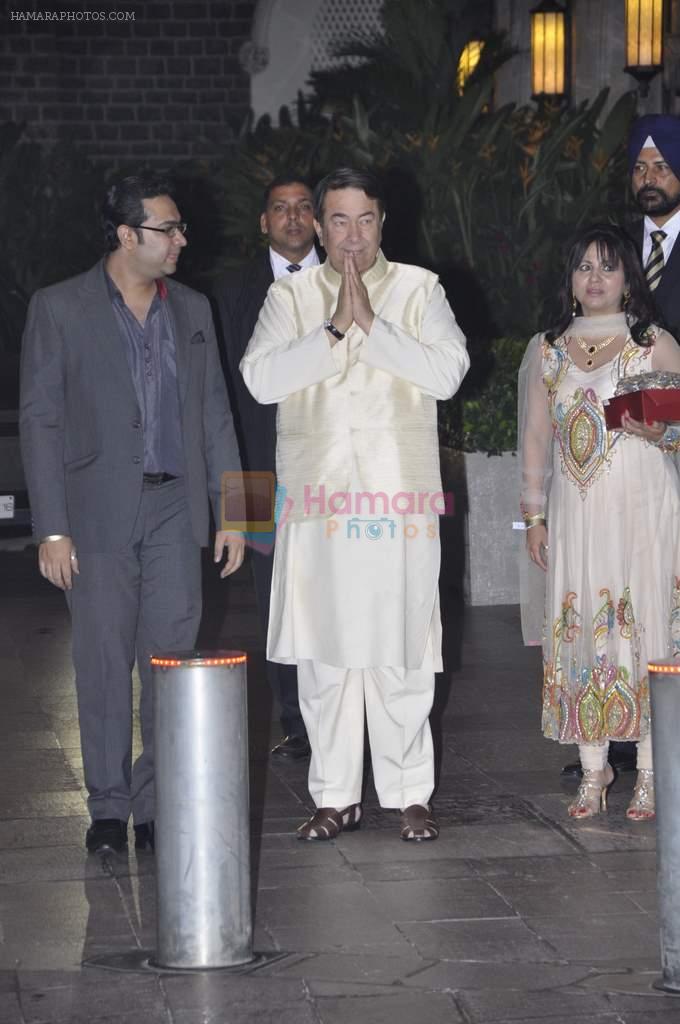 Randhir Kapoor at Saif Kareena wedding in Taj, Mumbai on 16th Oct 2012