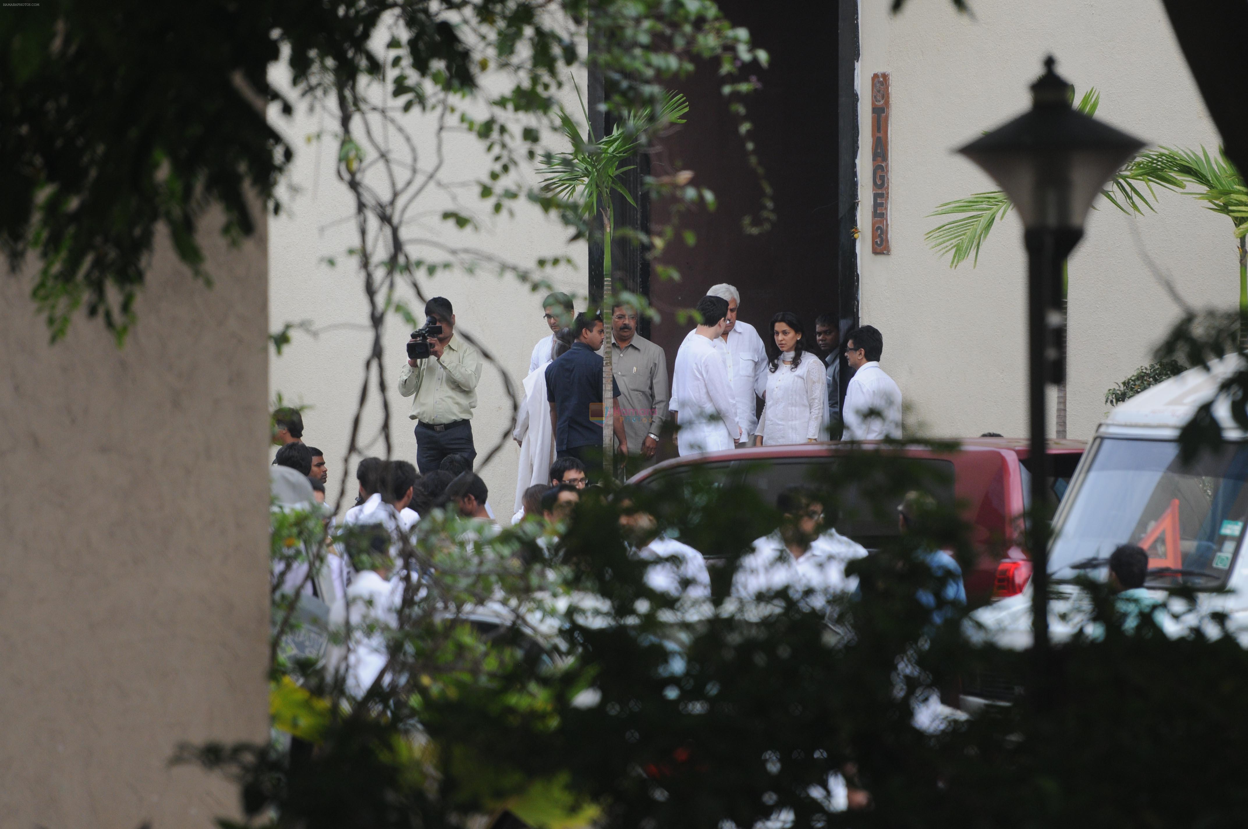 Juhi Chawla at Yash Chopra Funeral on 22nd Oct 2012