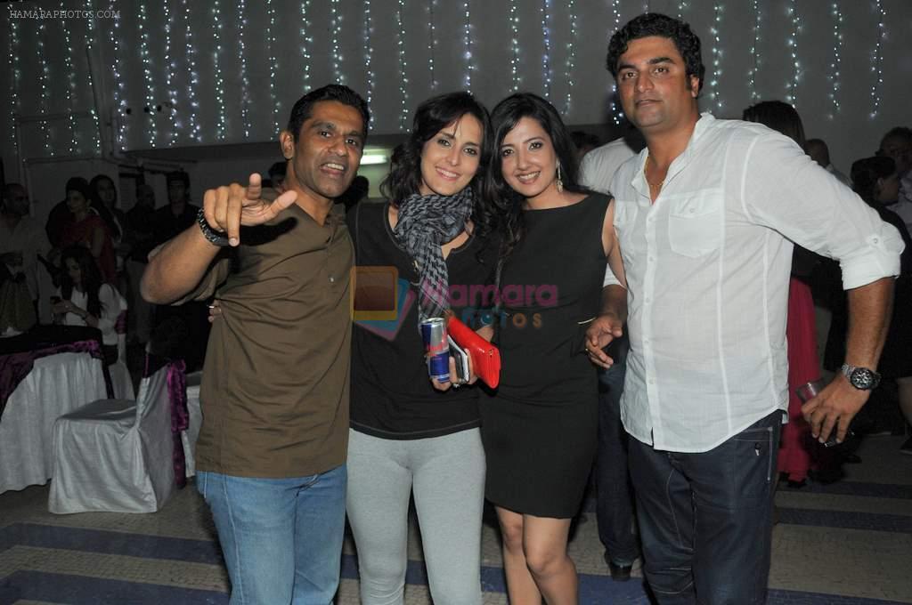 CApt. Nair with Tulip Joshi, Amy Billimoria and Farzad Billimoria  at designer Amy Billimoria's birthday bash in Mumbai on 24th Oct 2012