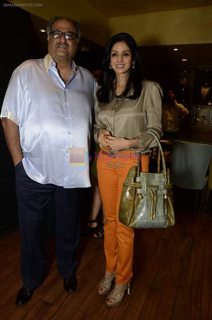 Sridevi, Boney Kapoor at Maheep Kapoor's festive colelction launch at Satyani Jewels in Mumbai on 25th Oct 2012