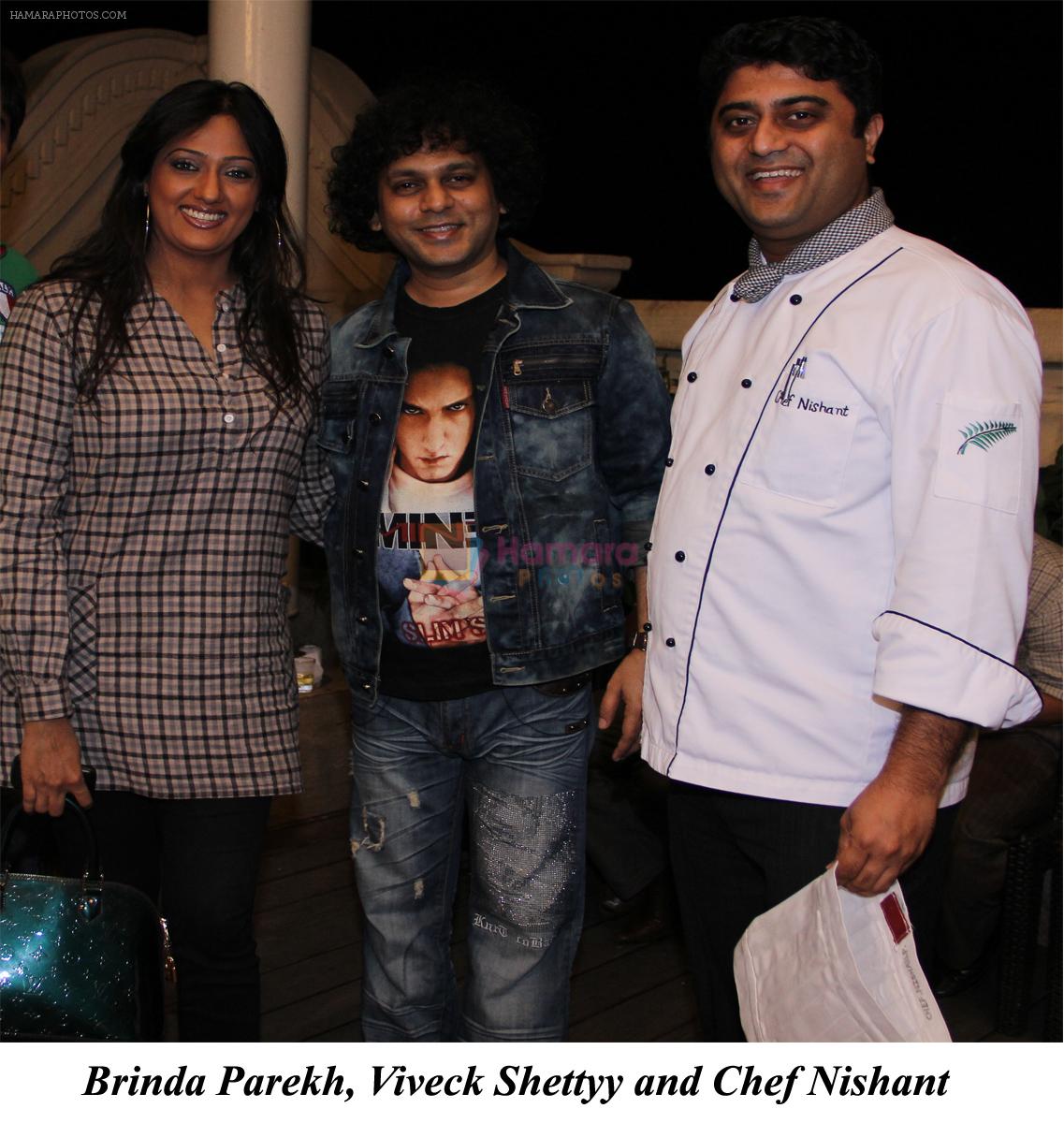Brinda Parekh, Viveck Shettyy and Chef Nishant at Cake Mixing Celebrations at Hotel Meluha the fern