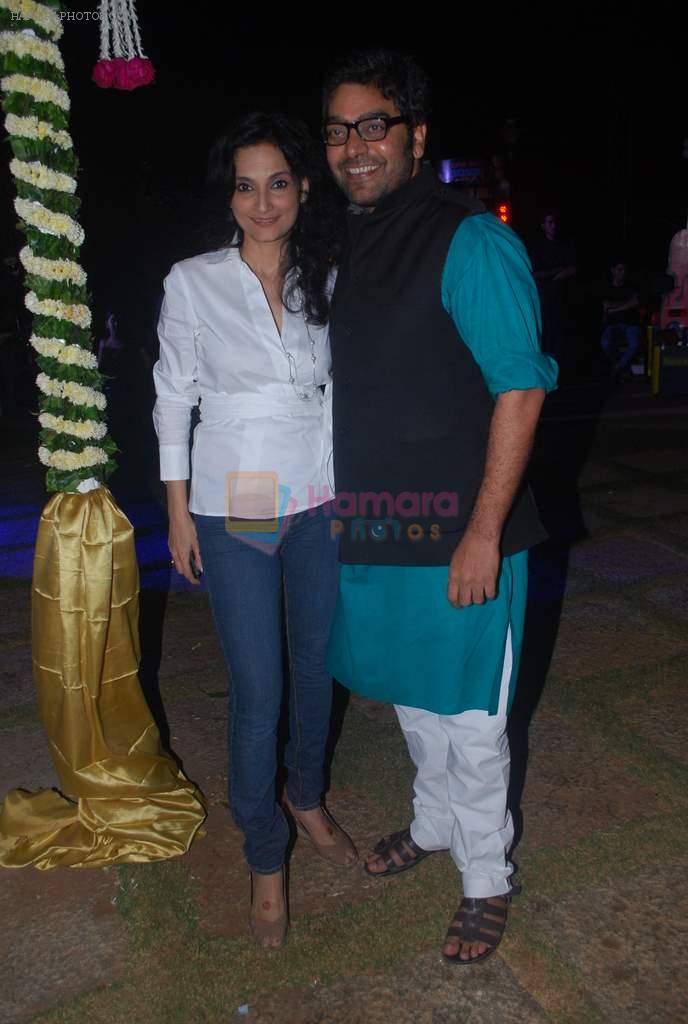 Ashutosh Rana, Rajeshwari Sachdev at Ashutosh Rana's Birthday Bash, given by his wife Renuka Shahane in The Club, Mumbai on 8th Nov 2012