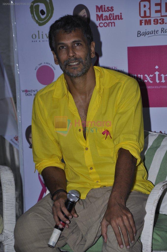 Milind Soman at Pinkathon Event for Breast Cancer Awareness in Olive, Mumbai on 9th Nov 2012