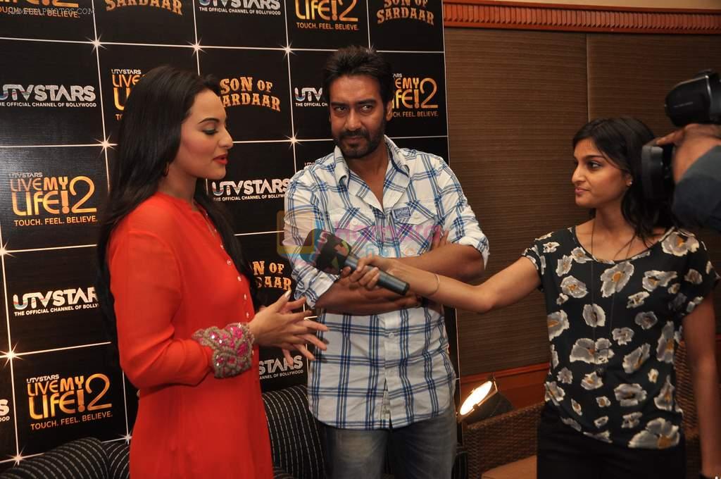 Sonakshi Sinha, Ajay Devgan at UTV Stars Son of Sardar promotional event in Mumbai on 11th Nov 2012