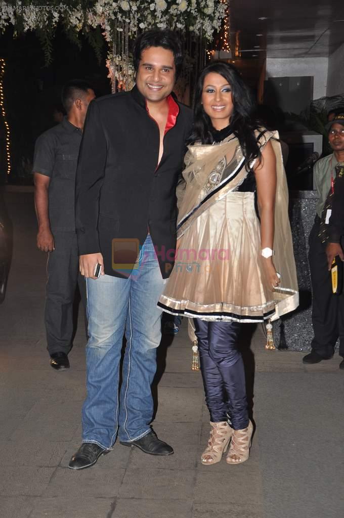 Kashmira Shah, Krishna Abhishek at the Wedding reception of Navin and Mahek Shetty in Mumbai on 11th Nov 2012