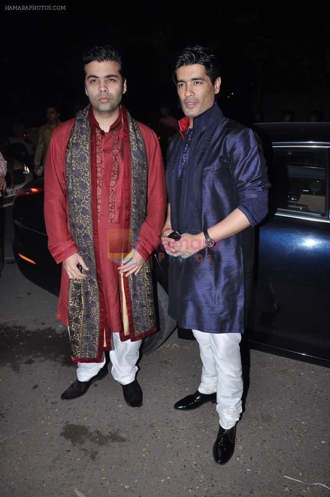 Manish Malhotra, Karan Johar at Ekta Kapoor's Diwali bash in Mumbai on 14th Nov 2012