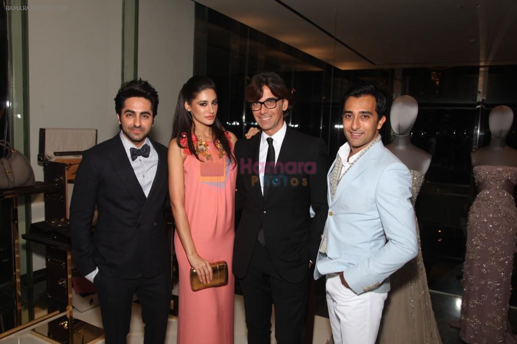 Ayushmann Khurrana, Nargis Fakhri, Patrizio di Marco and Rahul Khanna at GUCCI celebrates the opening of its fifth store in India in Gurgaon on 23rd Nov 2012