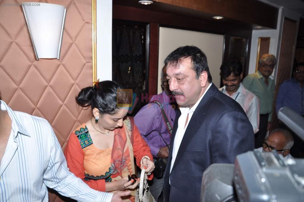 Sanjay Dutt, Manyata Dutt at Nargis Dutt memorial press meet in Taj Land's End, Mumbai on 28th Nov 2012