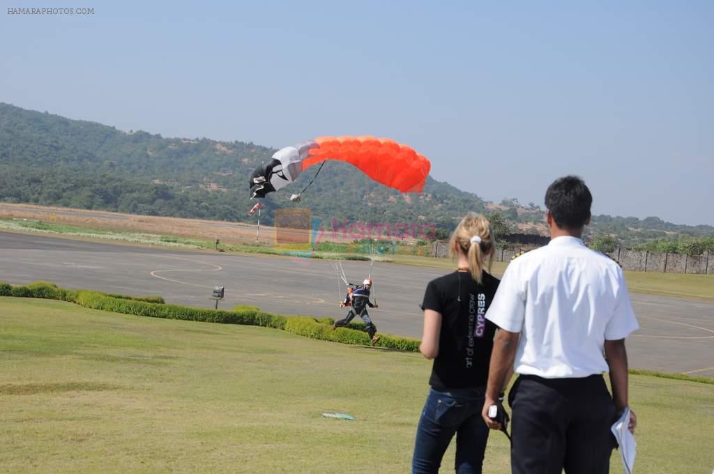 at Aamby Valley skydiving event in Lonavla, Mumbai on 4th Dec 2012