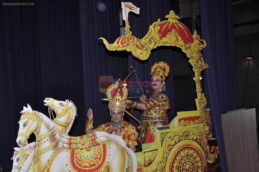 Anup Jalota dressed as Lord Krishna at Bhagwad Gita album launch in Isckon, Mumbai on 6th Dec 2012