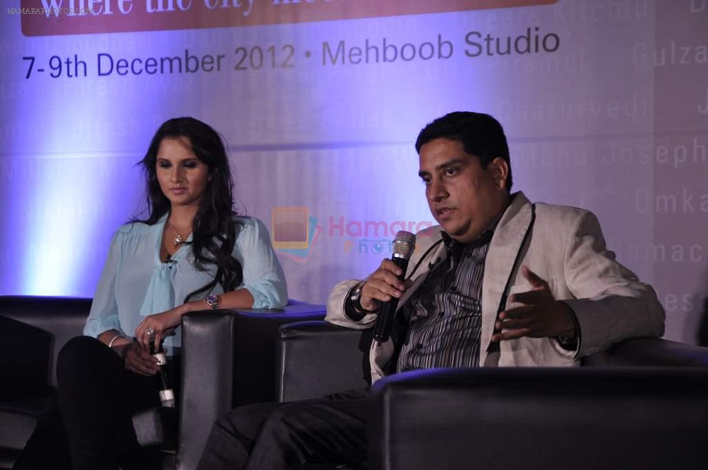 Sania Mirza at Times Literature Festival in Mehboob Studio, Mumbai on 7th Dec 2012