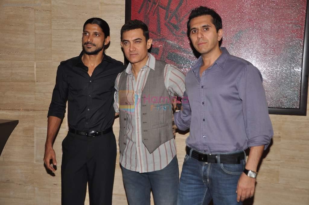 Aamir Khan, Ritesh Sidhwani, Farhan Akhtar at Talaash success bash in J W Marriott, Mumbai on 10th Dec 2012