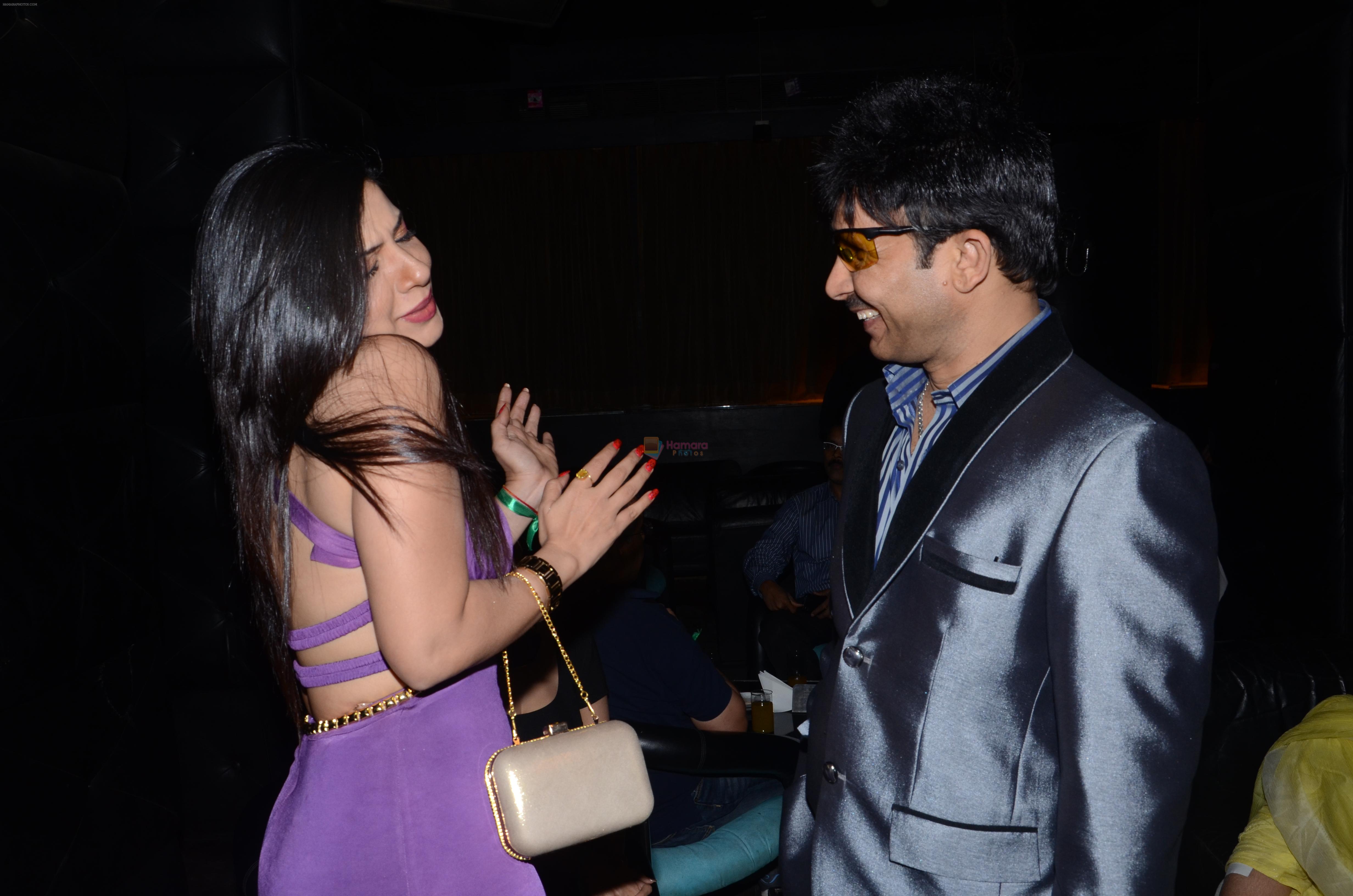 Sambhavna and KRK at Sambhavna Seth's birthday bash in Club Escape, Mumbai on 12th Dec 2012