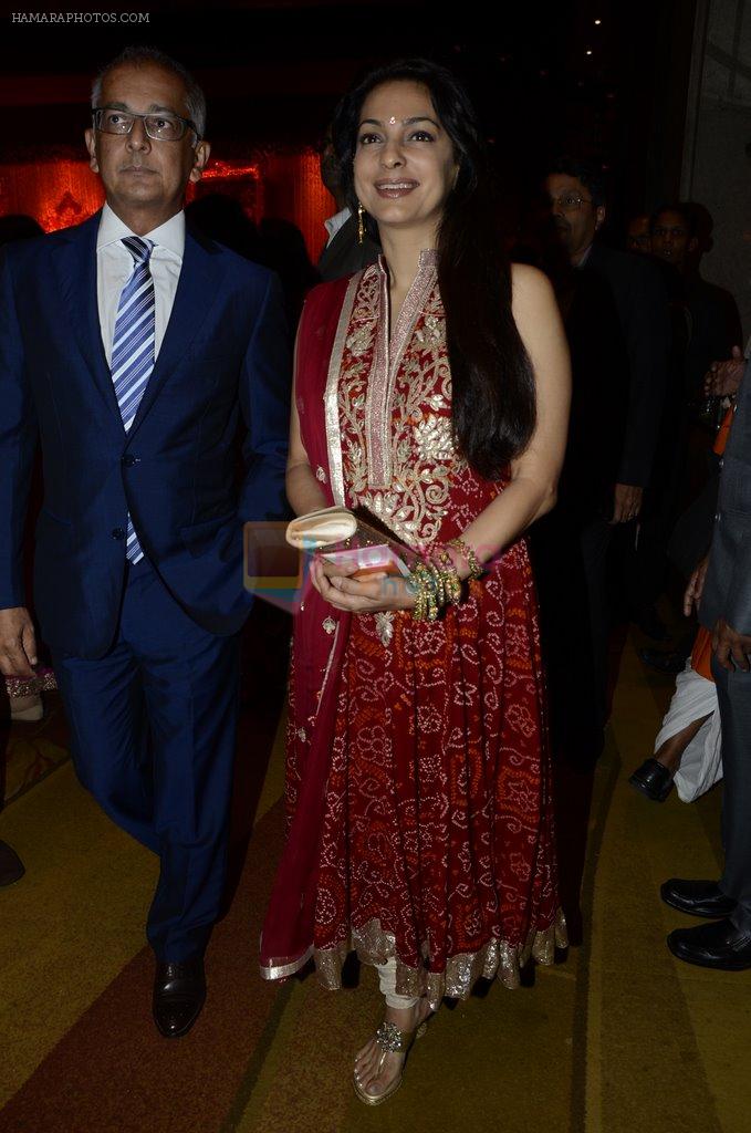 Juhi Chawla at Durga jasraj's daughter Avani's wedding reception with Puneet in Mumbai on 16th Dec 2012