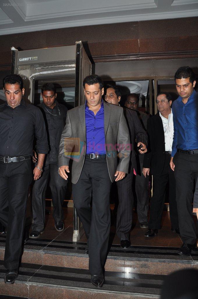 Salman Khan at Abhinav & Ashima Shukla wedding reception in Taj Land's End, Bandra, Mumbai on 16th Dec 2012