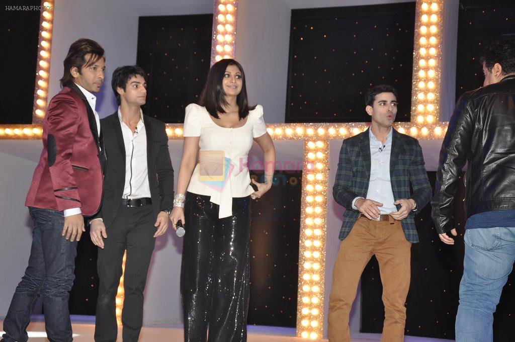Terrence Lewis, Shilpa Shetty, Sajid Khan at the launch of Nach Baliye Season 5 in Mehboob on 17th Dec 2012