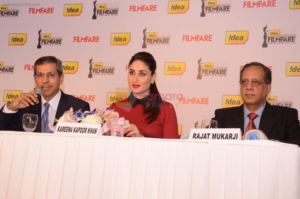 Kareena Kapoor ar the Press conference of 58th Idea Filmfare Awards 2012 in Delhi on 18th Dec 2012
