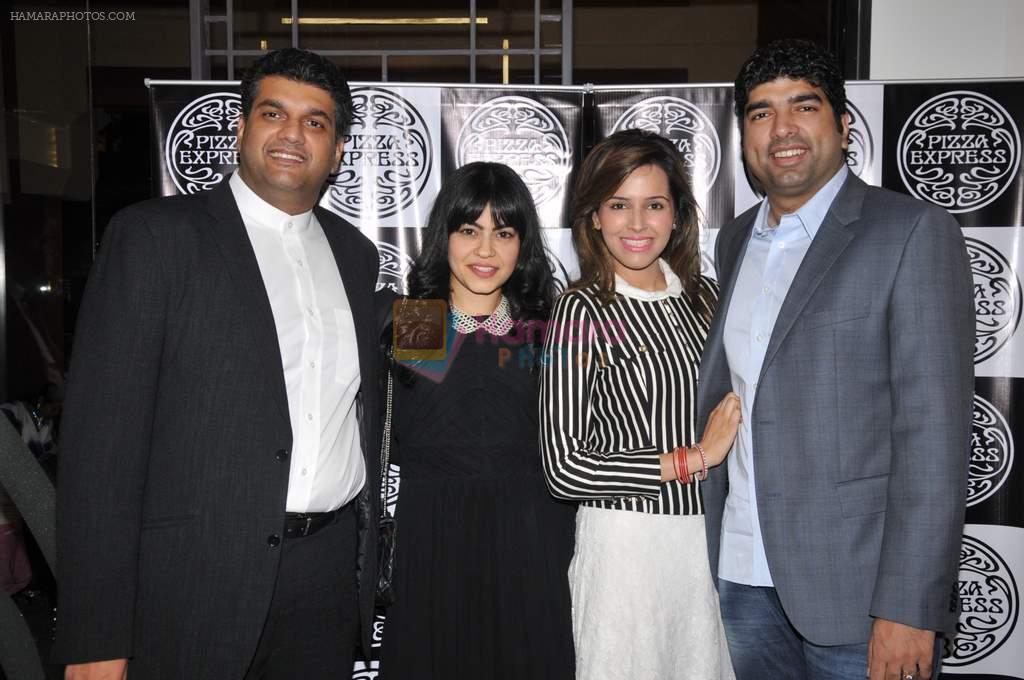 Ramit, Radhika, Inayat and Rajit at Pizza Express launch in Colaba, Mumbai on 19th Dec 2012