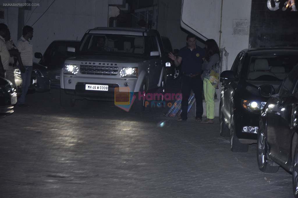 at Salman's private dinner at home in Bandra, Mumbai on 26th Dec 2012