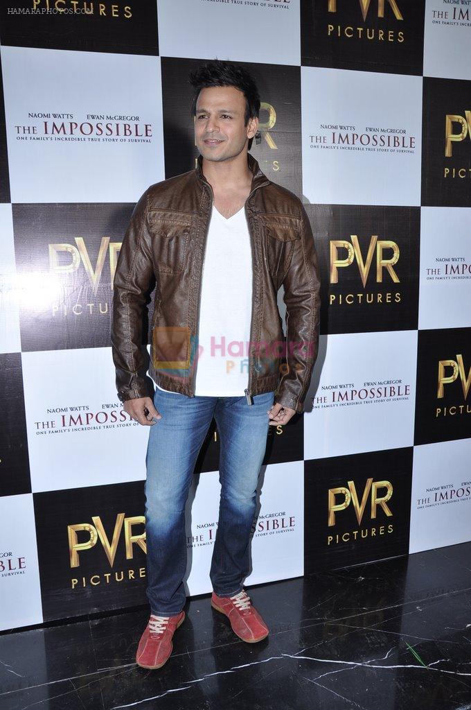 Vivek Oberoi at The Impossible film press meet in PVR, Mumbai on 27th Dec 2012