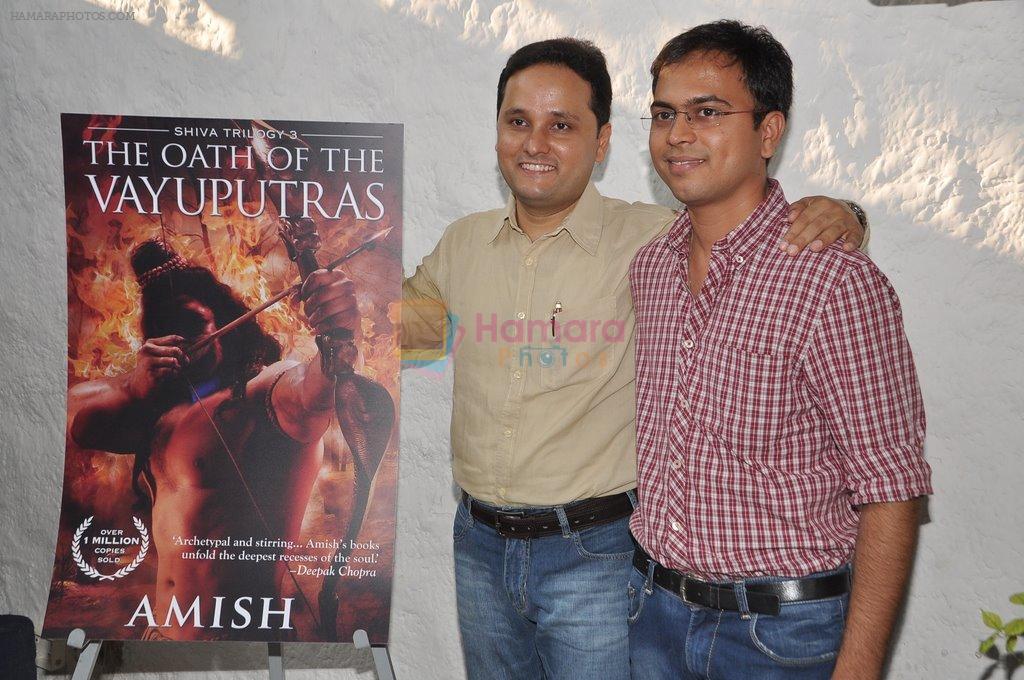 at Karan Johar launches the Cover of Amish's eagerly anticipated 3rd book in the Shiva Trilogy, The Oath of the Vayuputras in Mumbai on 27th Dec 2012