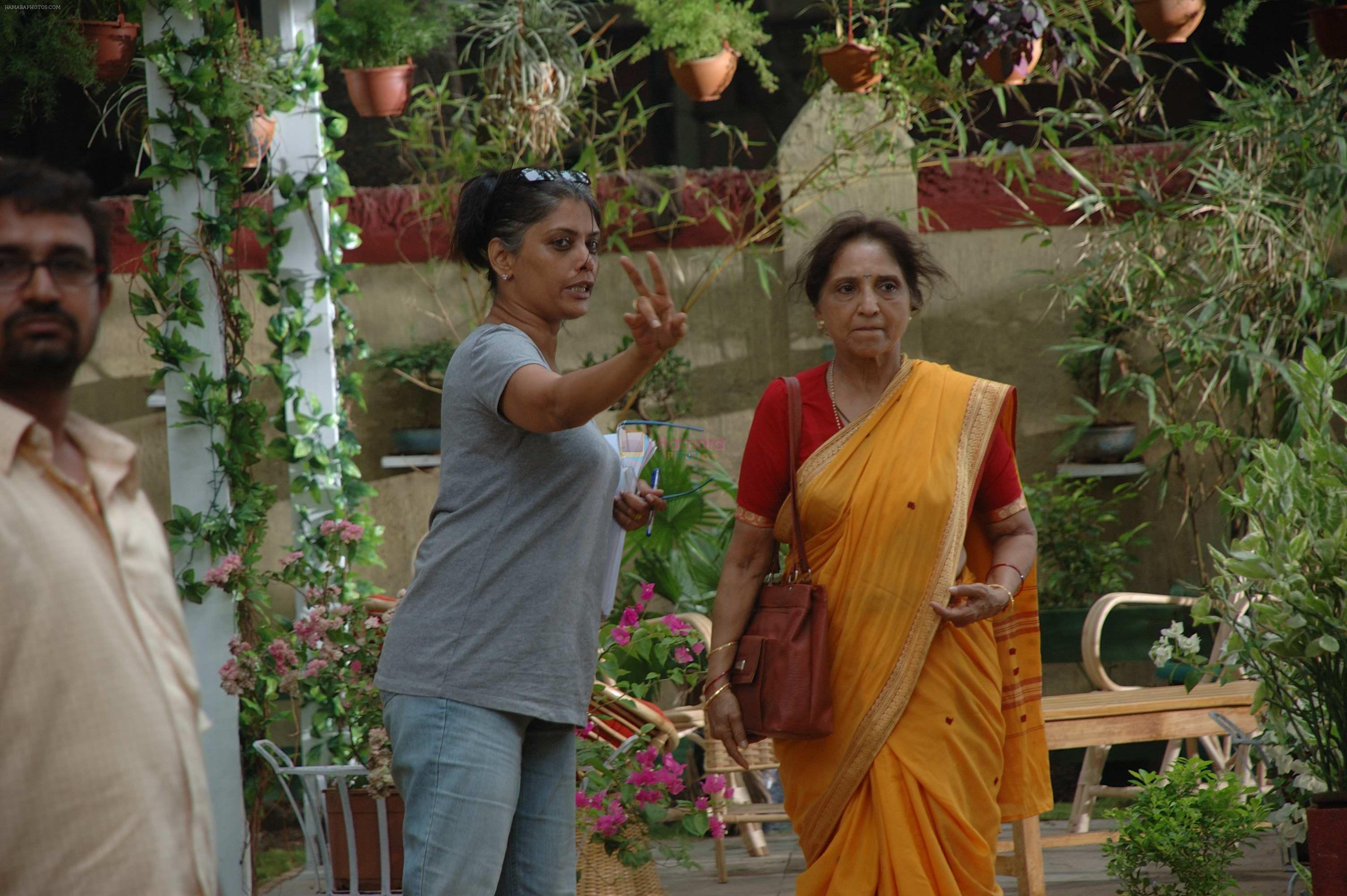 Sarita Joshi, Priya Krishnaswamy on the sets of Gangoobai