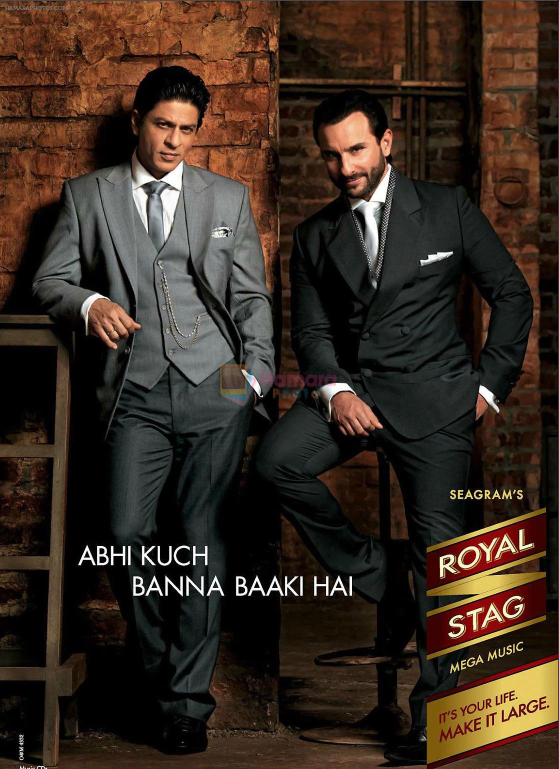 Shahrukh and Saif Ali Khan in Seagram's Royal Stag Ad