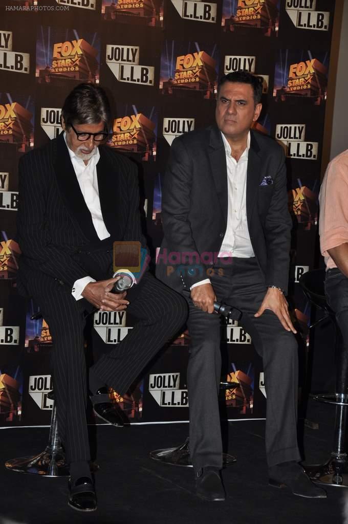 Amitabh Bachchan, Boman Irani at the launch of the trailor of Jolly LLB film in PVR, Mumbai on 8th Jan 2013