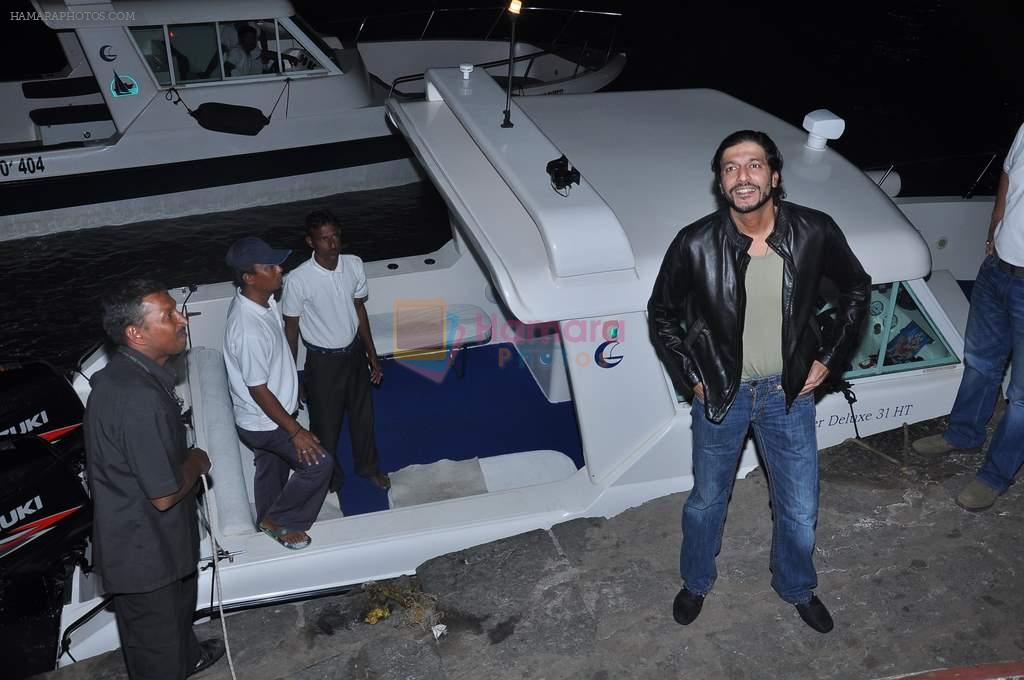 Chunky Pandey at Hrithik's yacht party in Mumbai on 9th Jan 2013