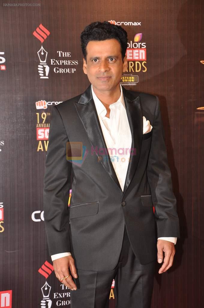 Manoj Bajpai at Screen Awards red carpet in Mumbai on 12th Jan 2013