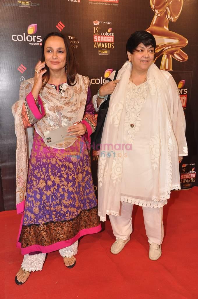 Soni Razdan at Screen Awards red carpet in Mumbai on 12th Jan 2013