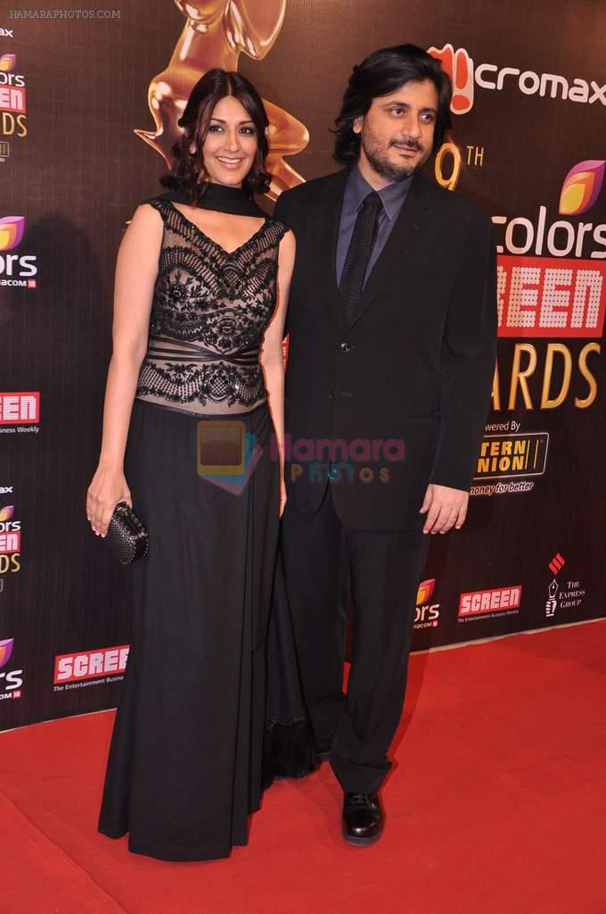 Sonali Bendre, Goldie Behl at Screen Awards red carpet in Mumbai on 12th Jan 2013