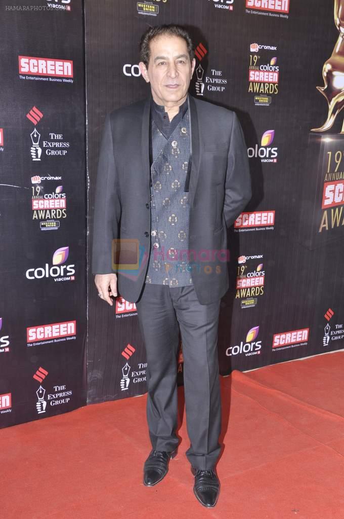 Dalip Tahil at Screen Awards red carpet in Mumbai on 12th Jan 2013