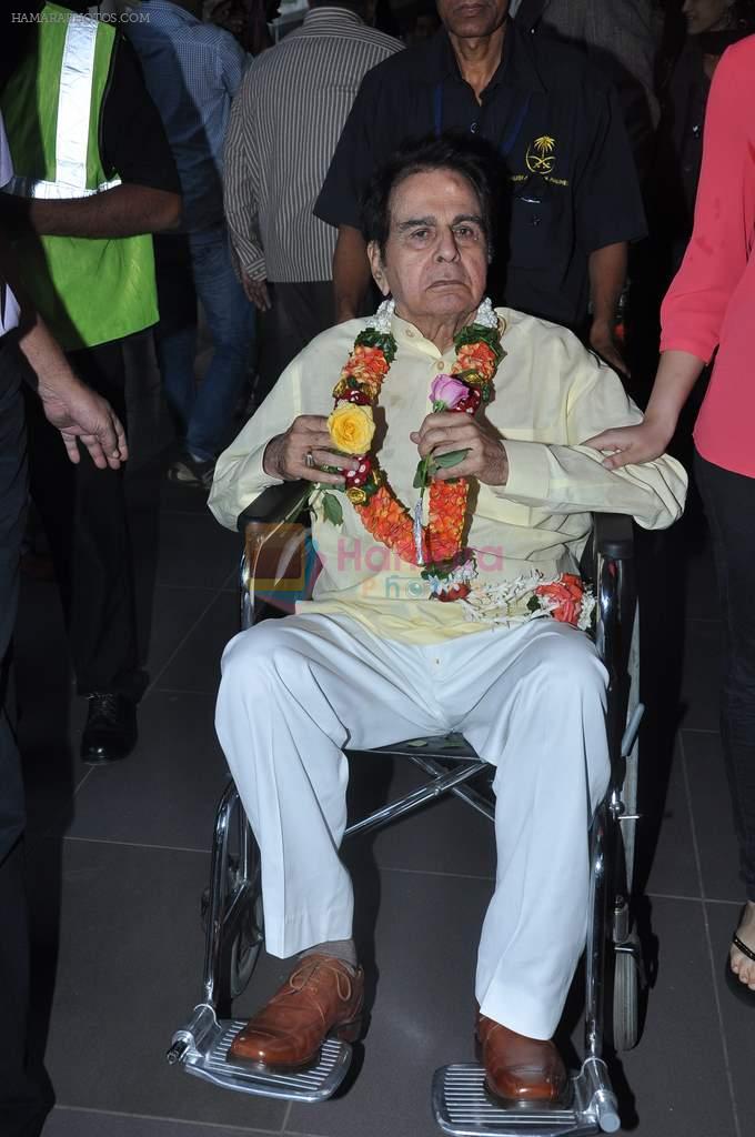 Dilip Kumar returns from Haj in International Airport, Mumbai on 13th Jan 2013