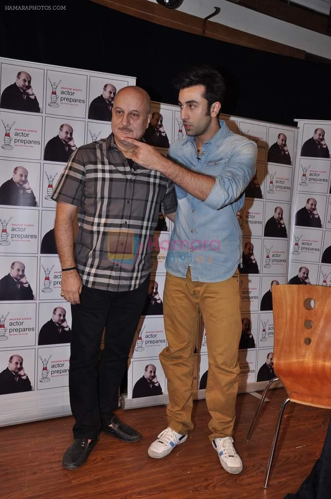 Ranbir Kapoor, Anupam Kher lends acting tips at Actor prepares event in Santacruz, Mumbai on 15th Jan 2013
