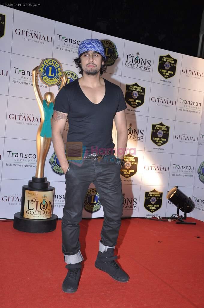 Sonu Nigam at Lions Gold Awards in Mumbai on 16th Jan 2013